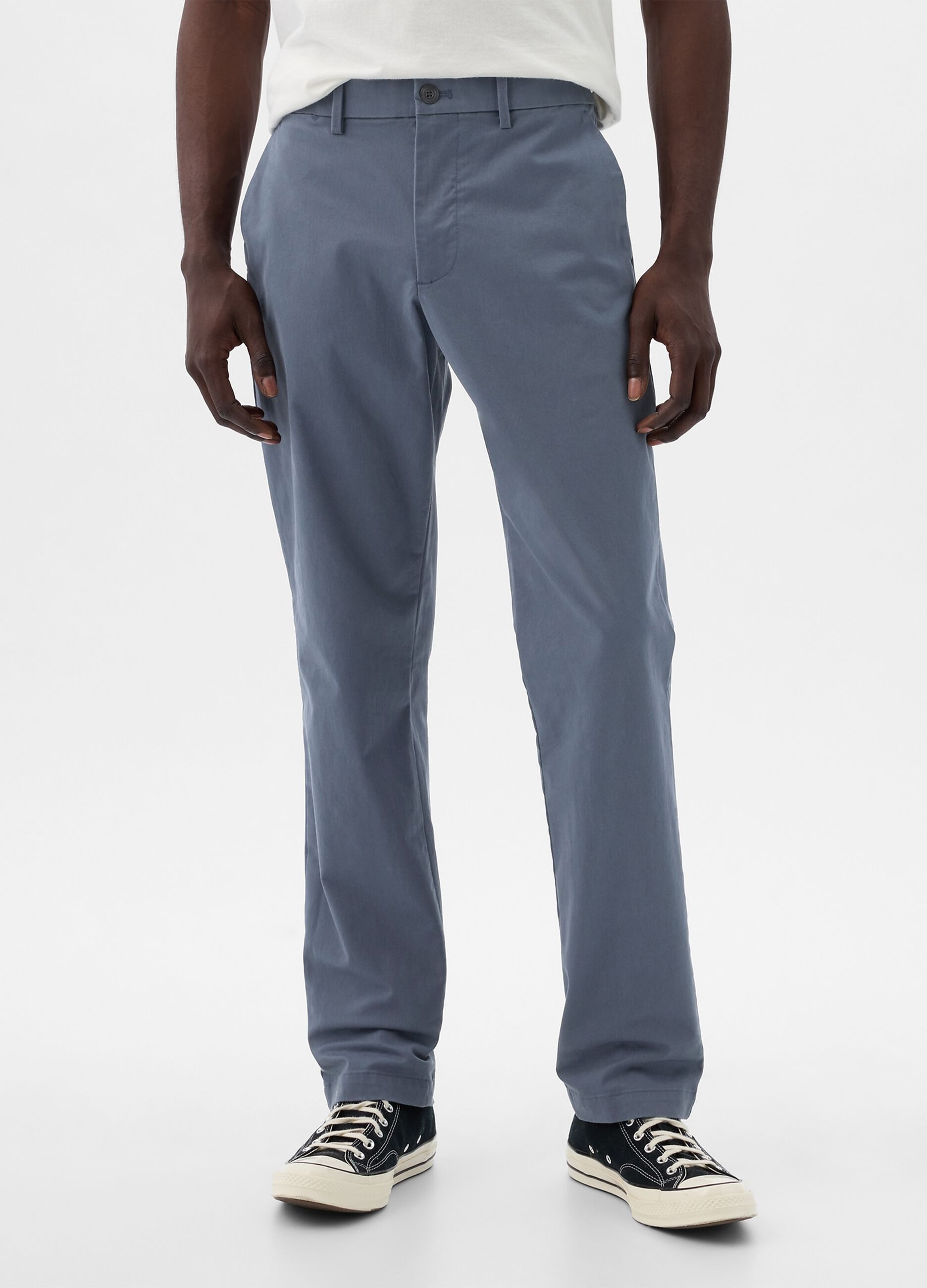 Straight-fit trousers in stretch cotton