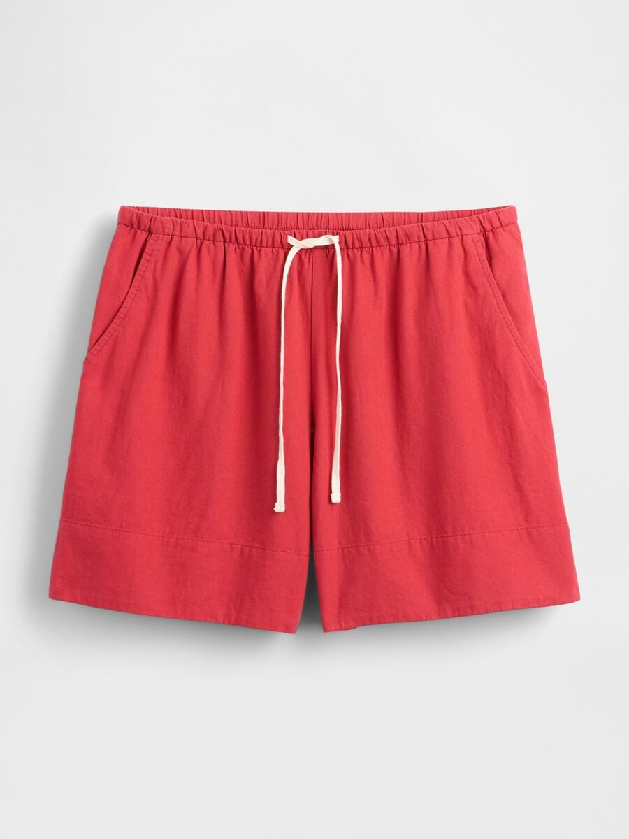 Linen and viscose blend shorts_5