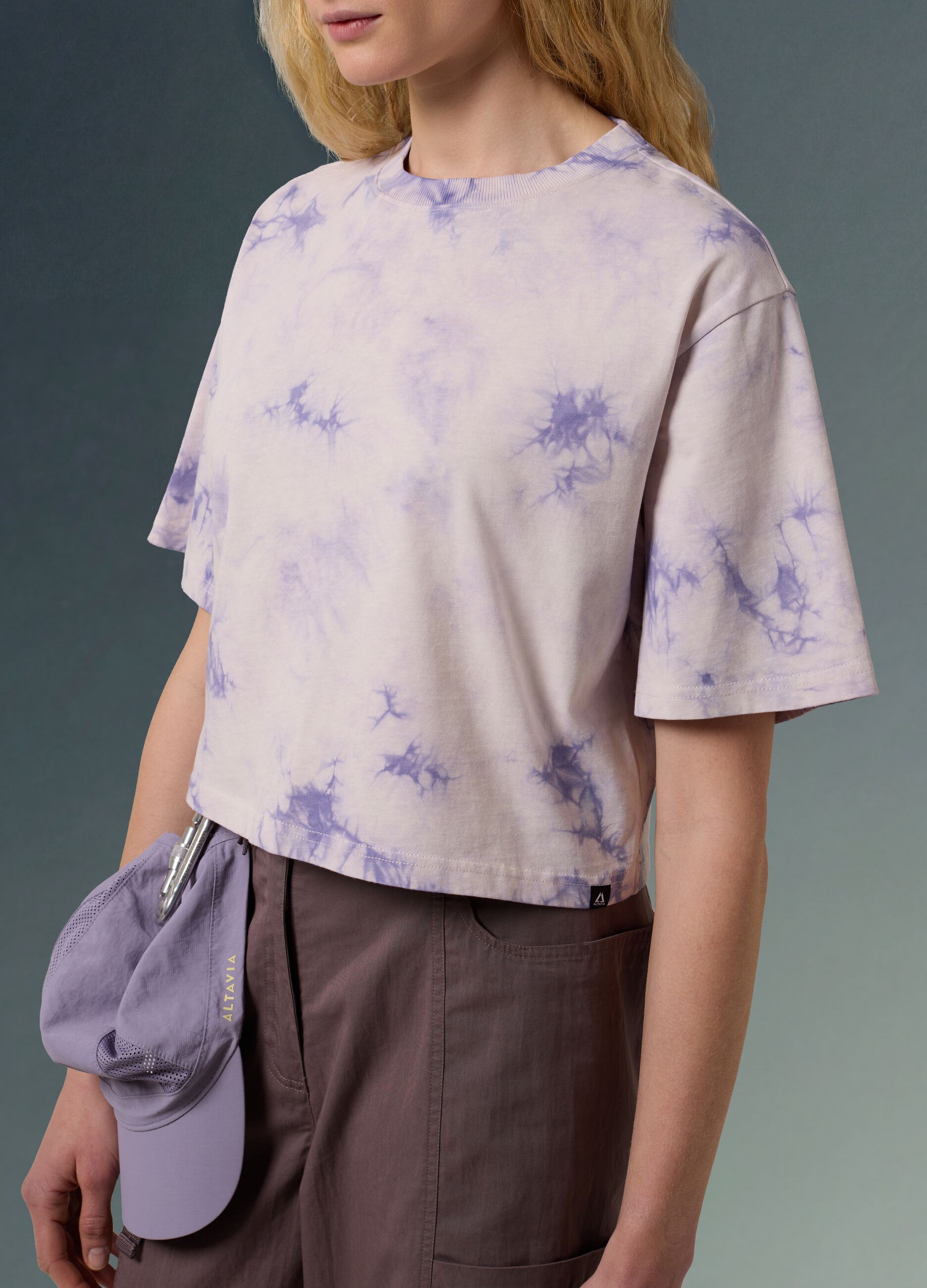 Cotton-hemp blend tie-dye effect T-shirt ALTAVIA WITH DEBORAH COMPAGNONI