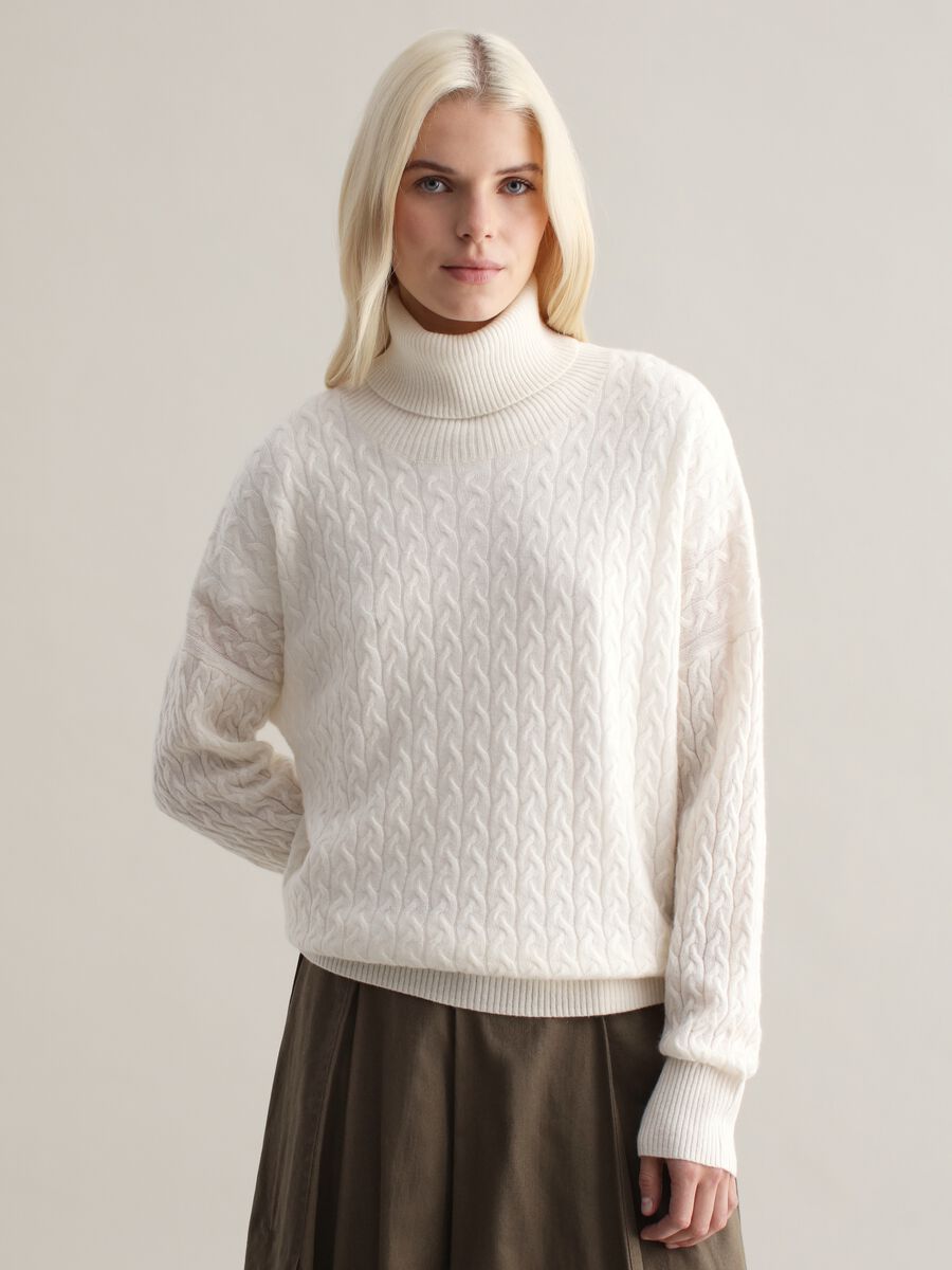 Cashmere pullover with jacquard design_0