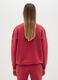 Red cotton-blend sweatshirt with print_1