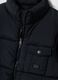 Black water-repellent padded gilet with zip and high neck for boys_2