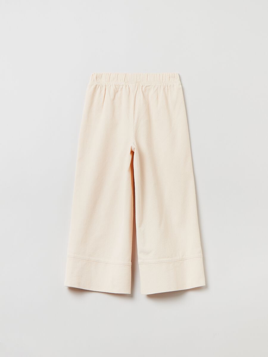 Pantaloni wide leg in corduroy_1