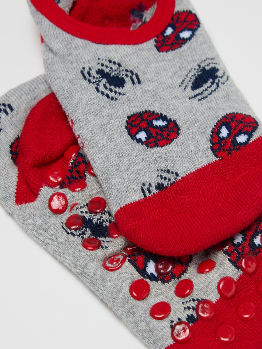 Two-pair pack slipper socks with Spider-Man design_2