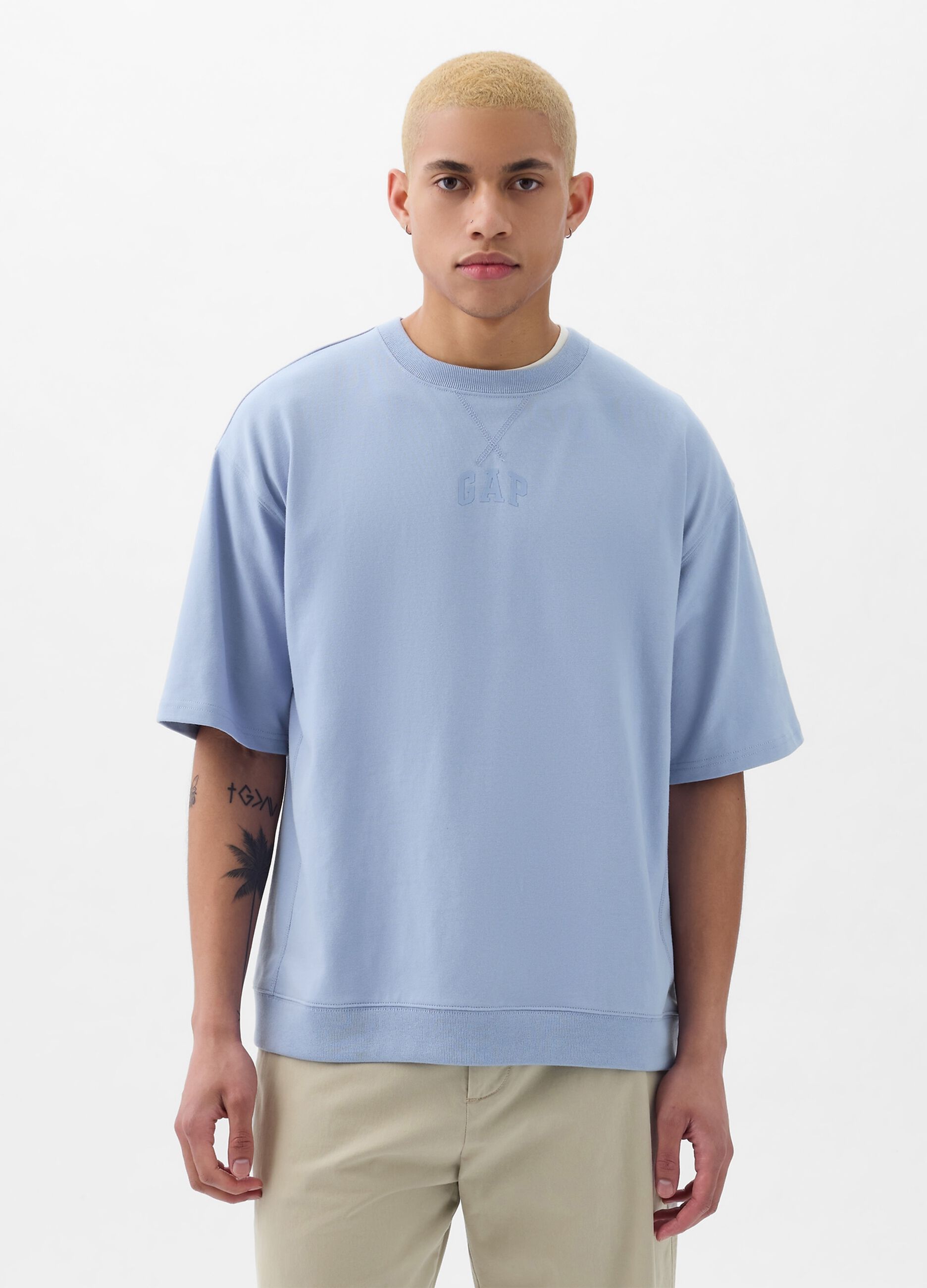 Ovs T-shirt in felpa con stampa logo