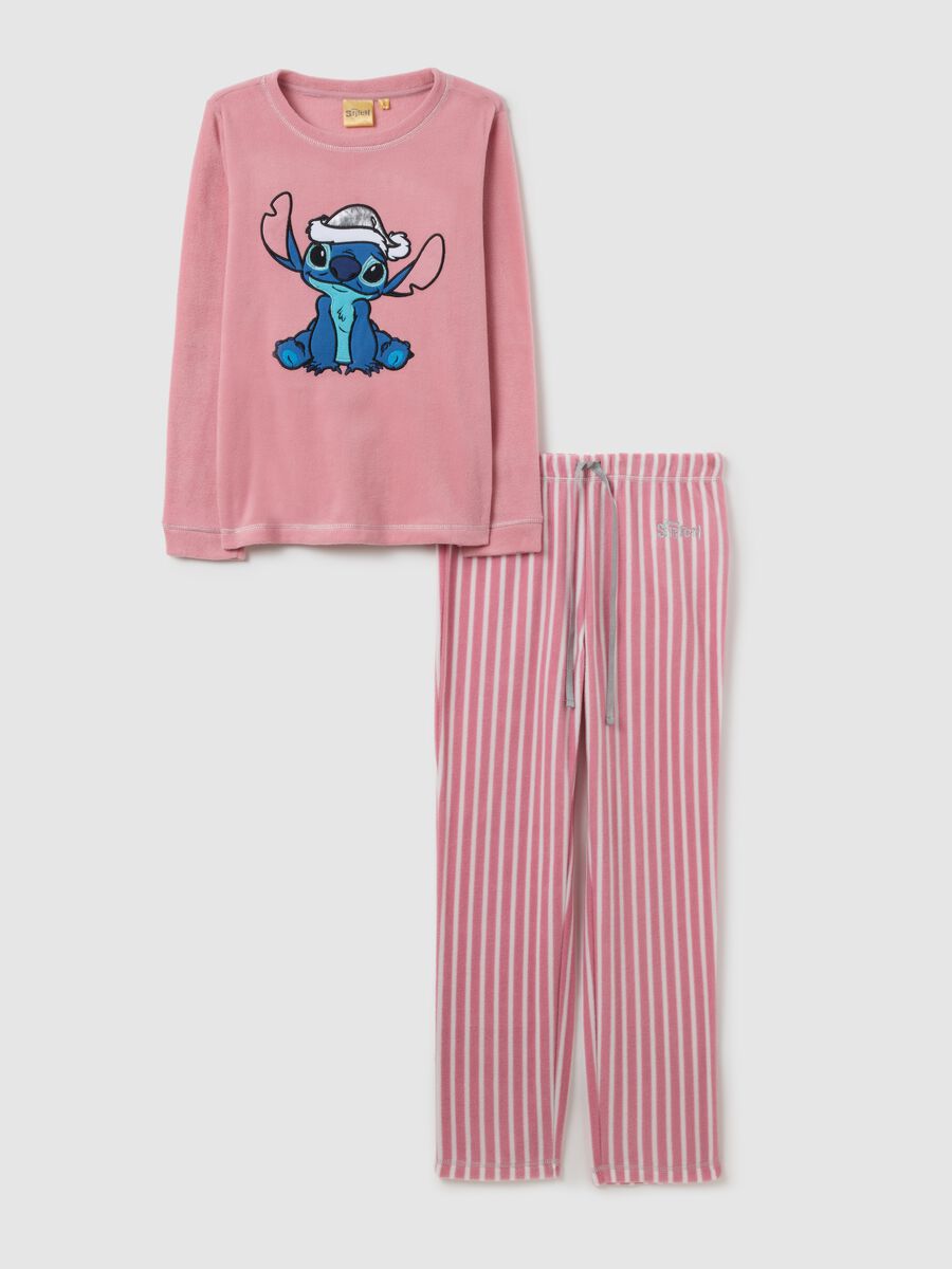 Pink striped regular fit pyjamas with Disney decoration_4
