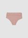 Pink stretch microfibre briefs with lace_0