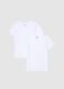Pack of two white kids' t-shirts in pure cotton regular fit_0