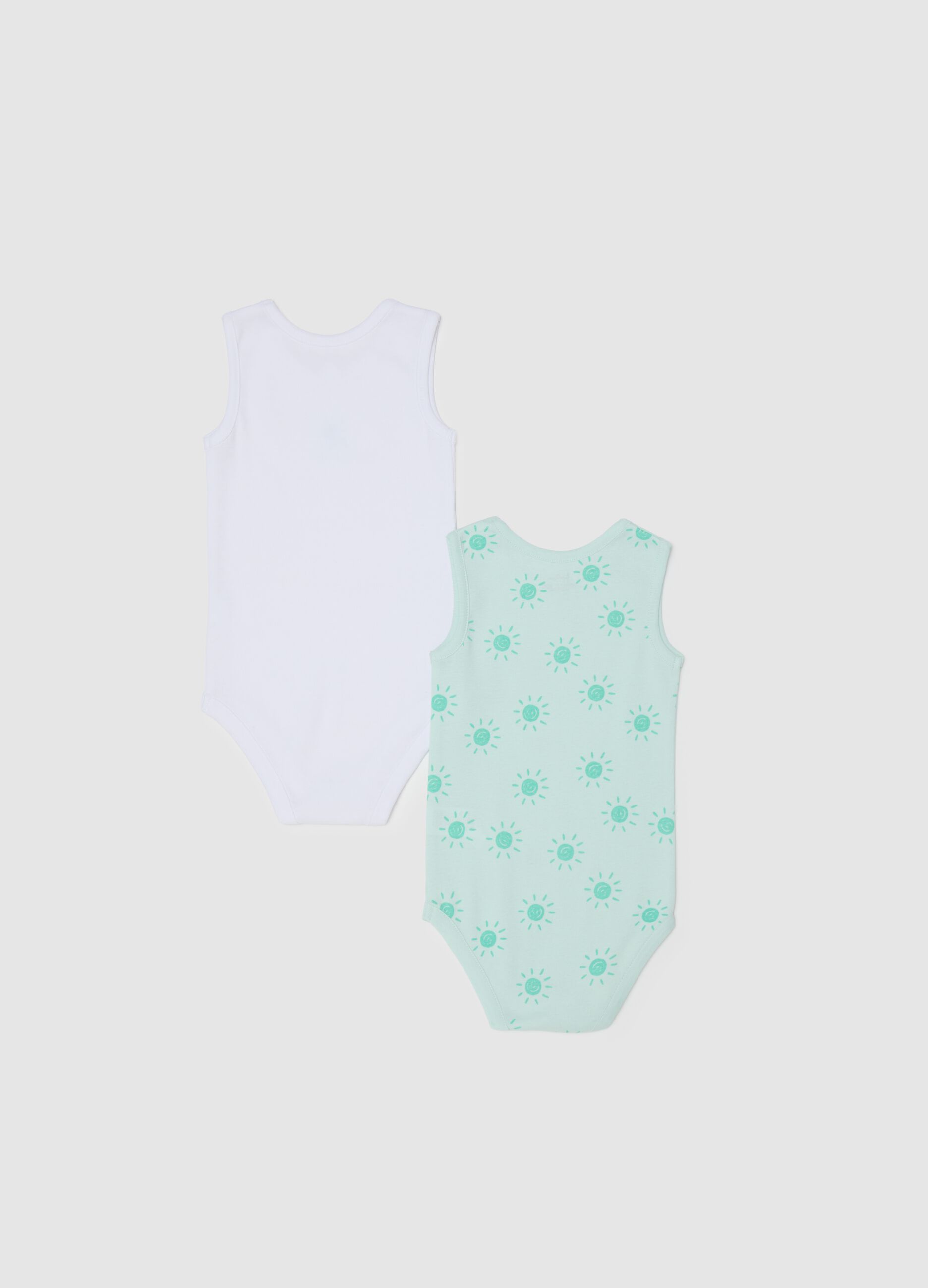 Multicolour baby bodysuit in pure cotton with print