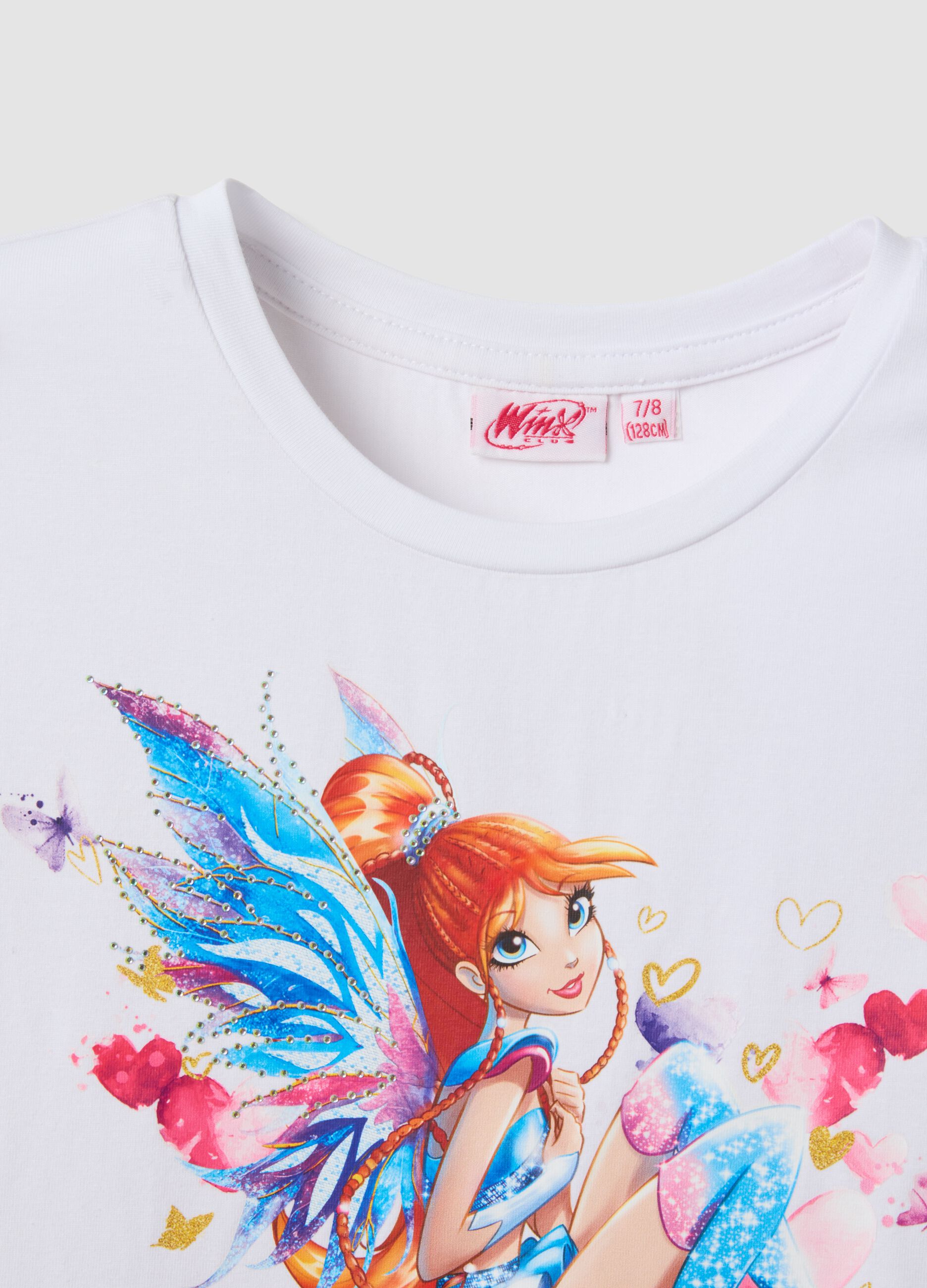 Abito mini rosa e bianco in cotone elasticizzato con tulle per bambina regular fit