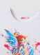 Abito mini rosa e bianco in cotone elasticizzato con tulle per bambina regular fit_3