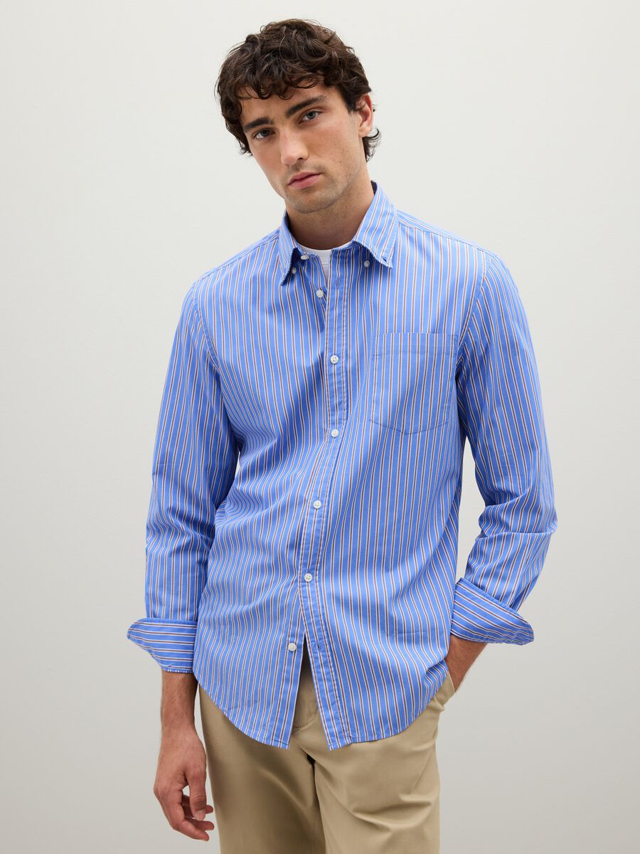 Multicolour pure cotton regular fit shirt_0