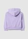 Girls' purple hoodie with zip, regular fit pure cotton_1