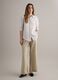 Pure linen striped shirt in white and beige regular fit_1
