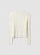 White fitted ribbed viscose-blend top with high neck_6