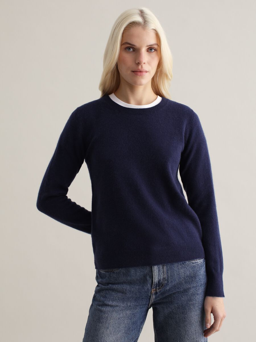 Cashmere pullover with round neck_0