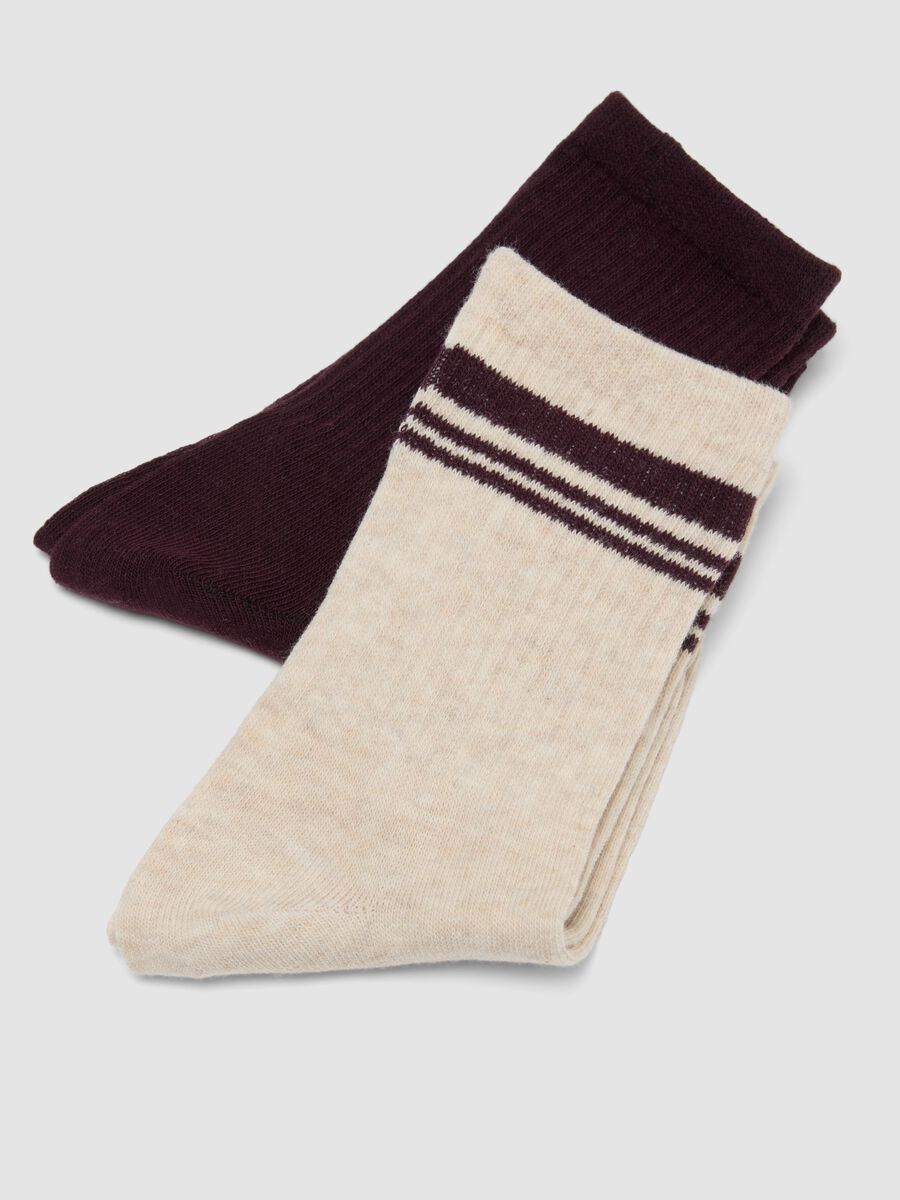 Three-pack of multicolour striped socks in stretch organic cotton_2