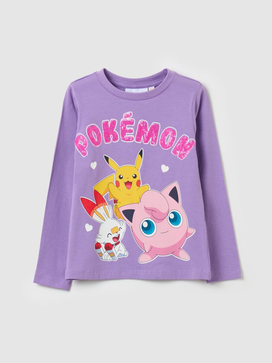 T-shirt with long sleeves and Pok&eacute;mon print_0