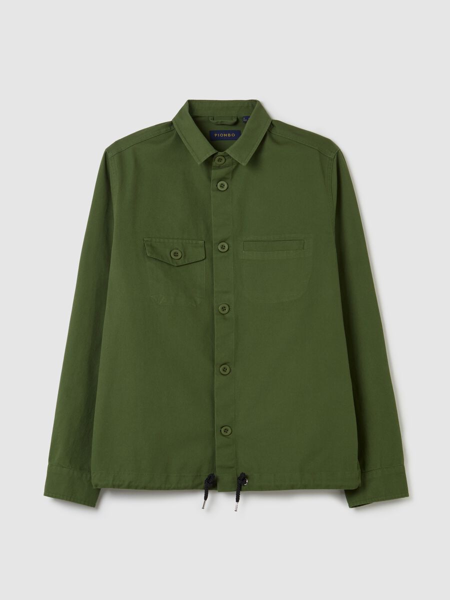 Cotton shacket with drawstring_1