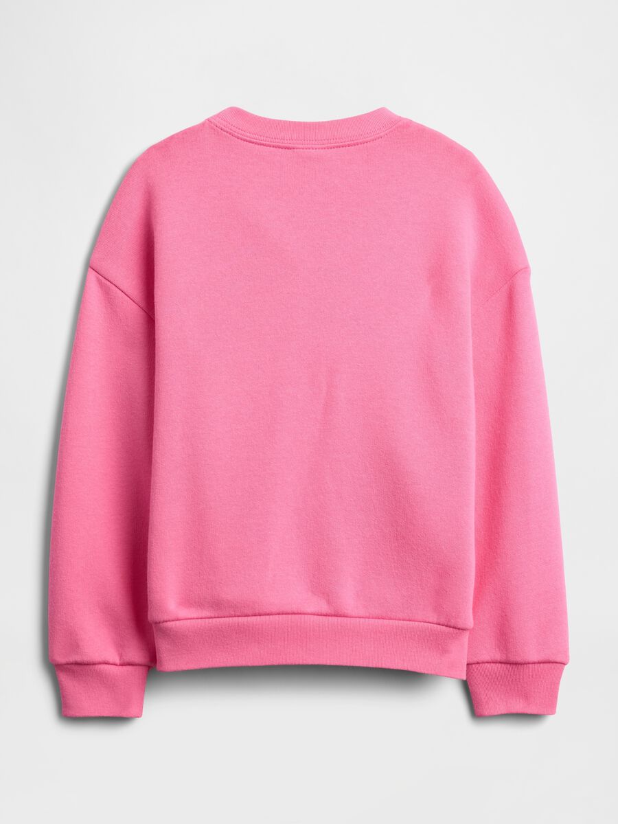 Pink cotton blend sweatshirt_1