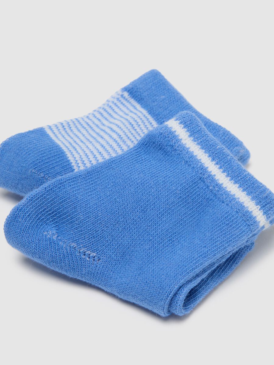 Baby Socks Tripack Set in Multicolour Cotton Blend_1