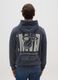Blue Cotton Blend Hoodie with NBA Logo_2