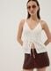 Brown sequin mini skirt_0