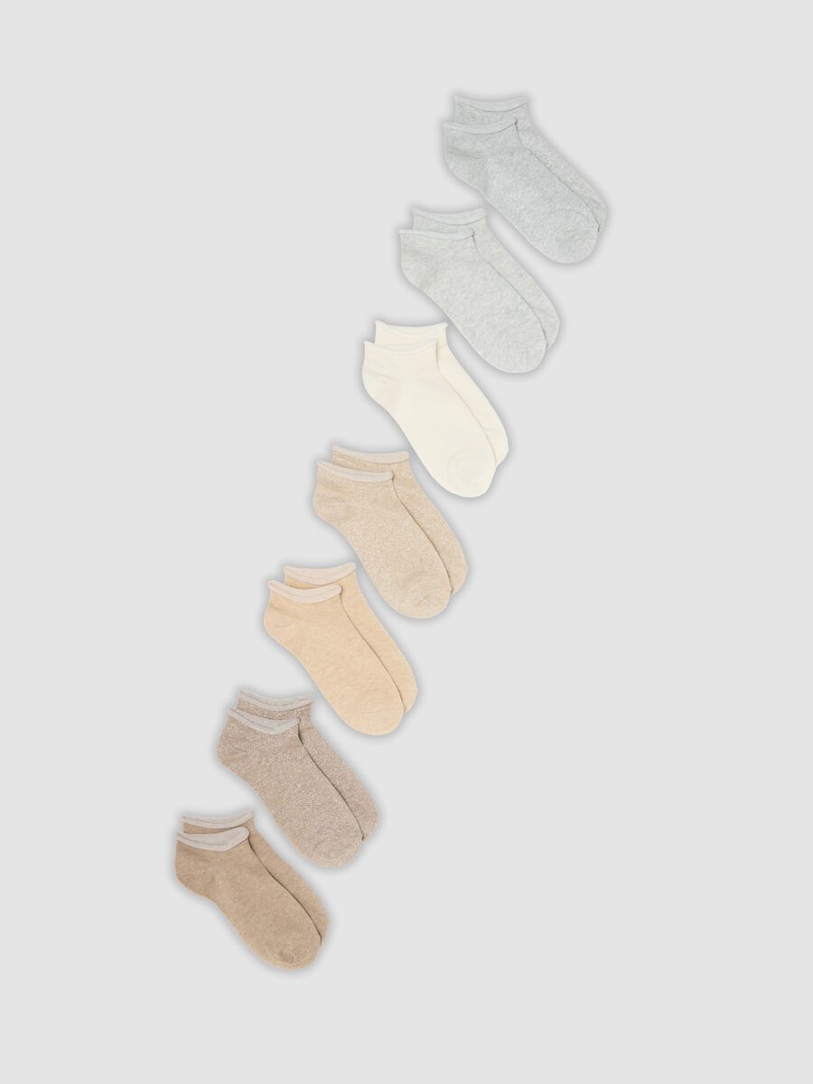 Pack of seven multicoloured socks in stretch organic cotton_0