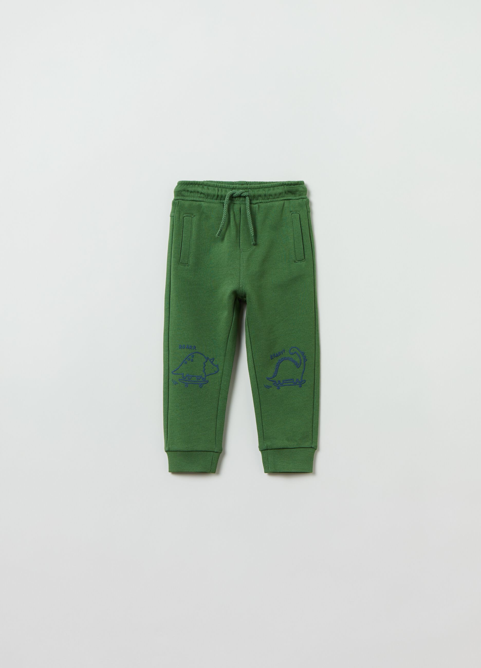 Joggers in felpa con coulisse e stampa _0