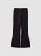 Treggings neri flare in cotone organico e viscosa elasticizzata_0