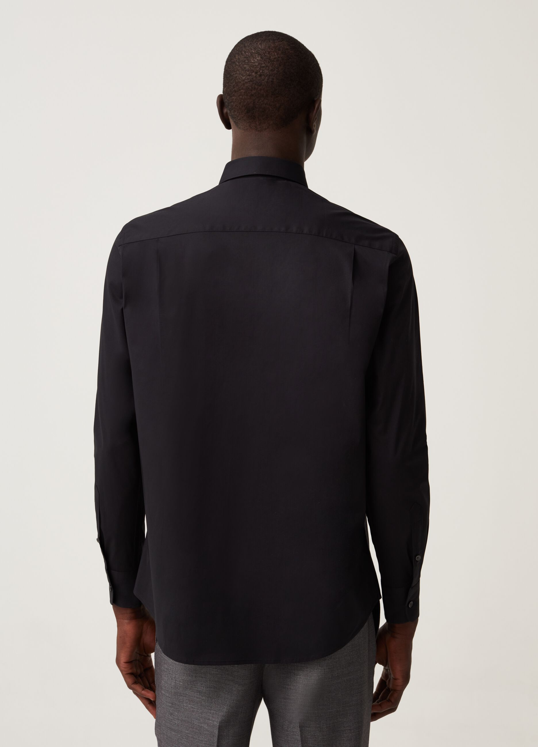 Camicia regular fit in cotone stretch_2