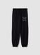 Black pure cotton joggers_3