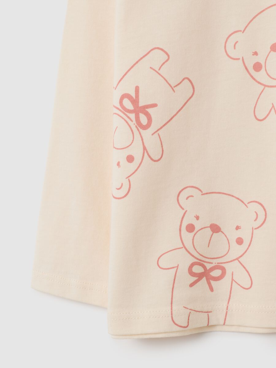 Beige long-sleeve cotton t-shirt with bear print_3