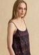Purple cotton-linen blend dress with slim straps_1