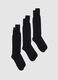 Tripack calze lunghe in puro cotone nero regular fit_0