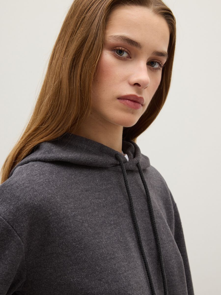 Grey regular fit hoodie_3