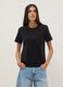 Black pure cotton regular-fit T-shirt with embroidered chest pocket_1