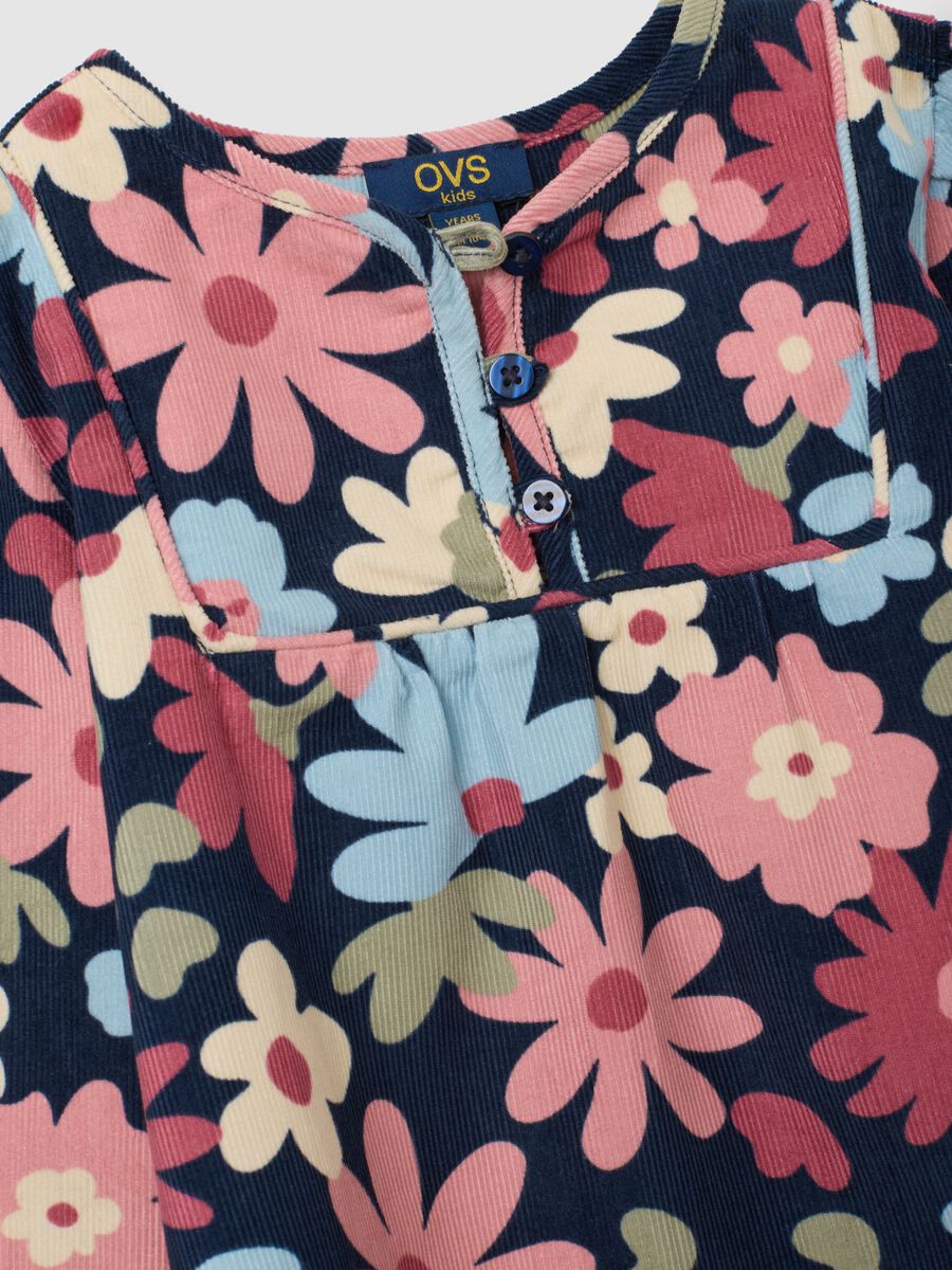 Girls' multicolour floral dress in pure cotton regular fit_3