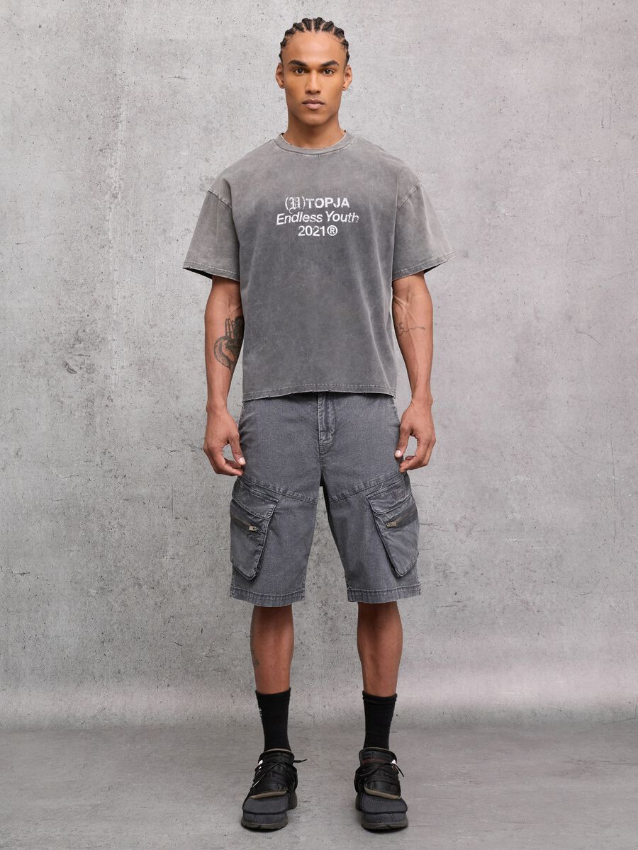 Cargo Shorts Washed Grey_0
