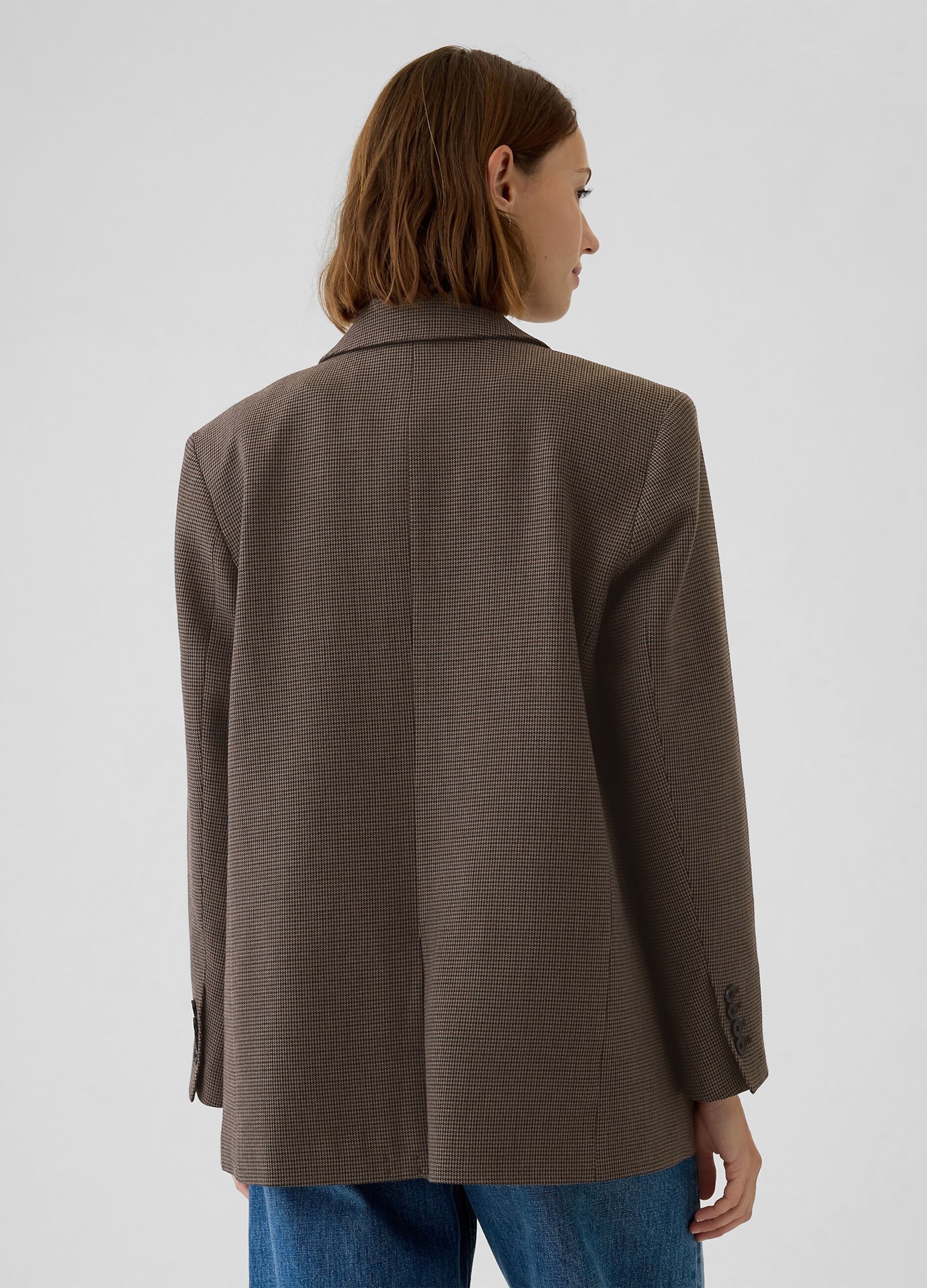 Blazer monopetto in pied de poule