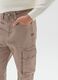 Boy's beige cargo trousers in pure cotton regular fit_2