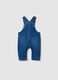 Blue Denim Regular Fit Romper with Embroidery for Babies_1