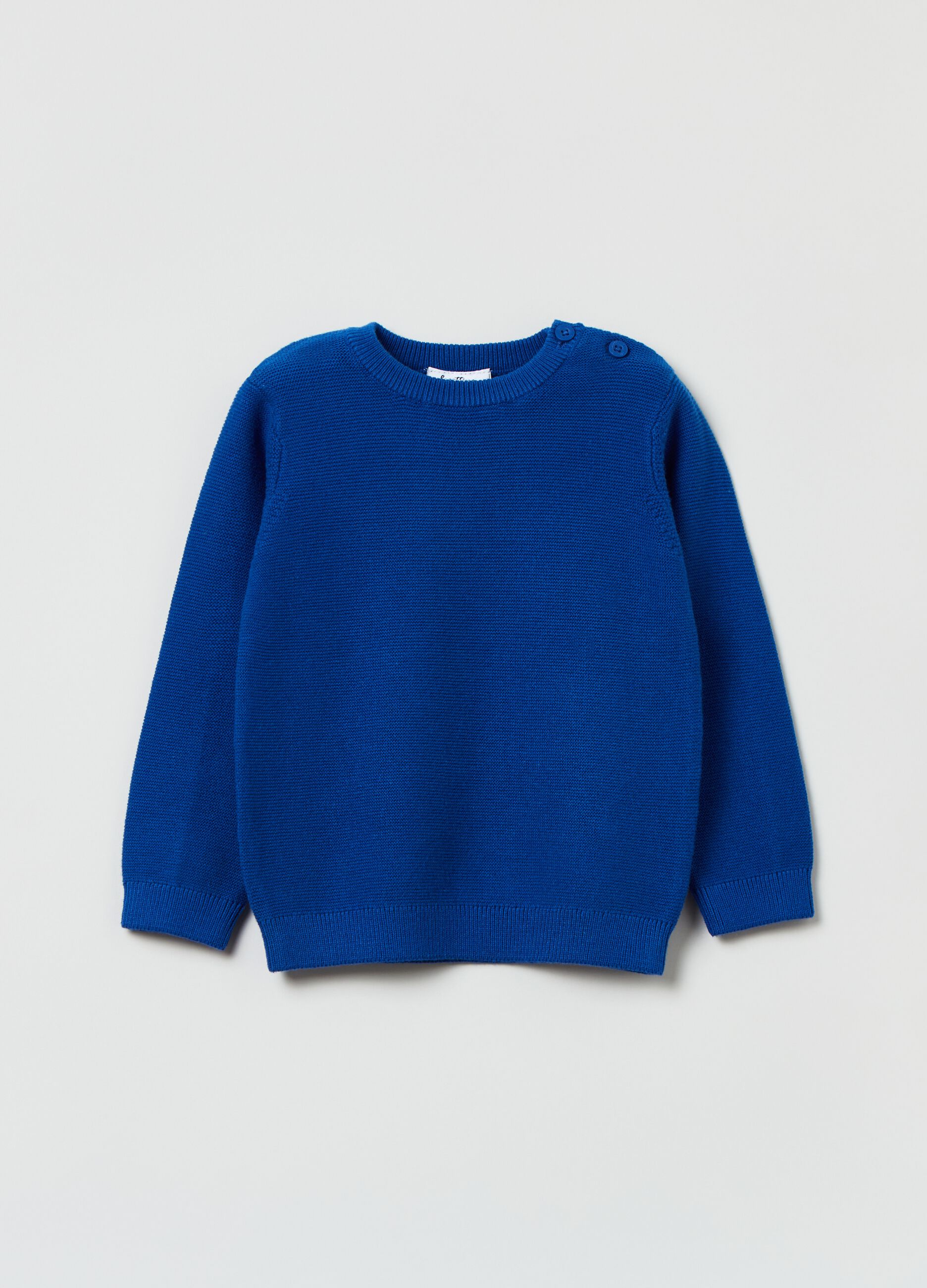 Pullover in cotone tinta unita_0