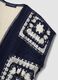 Blue and white regular-fit crochet cotton-blend gilet_5