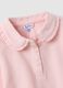 Girls' pink polo with ruffles in stretchy cotton regular fit_3