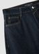 Dark wash pure cotton denim barrel-fit jeans_5
