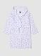 White and lilac-purple bathrobe in pure organic cotton_0