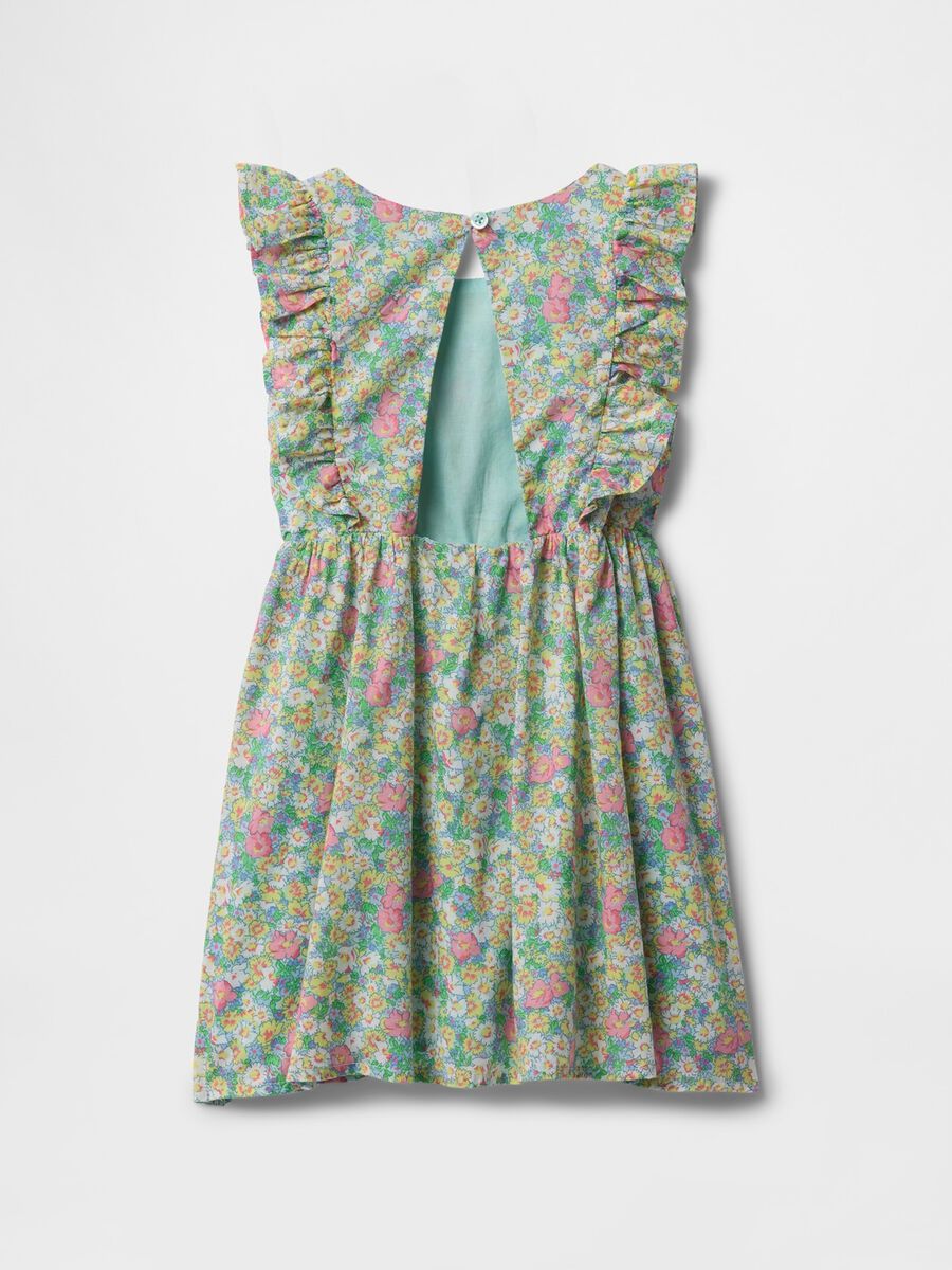 Girls' Cotton Dress with Floral Pattern_2