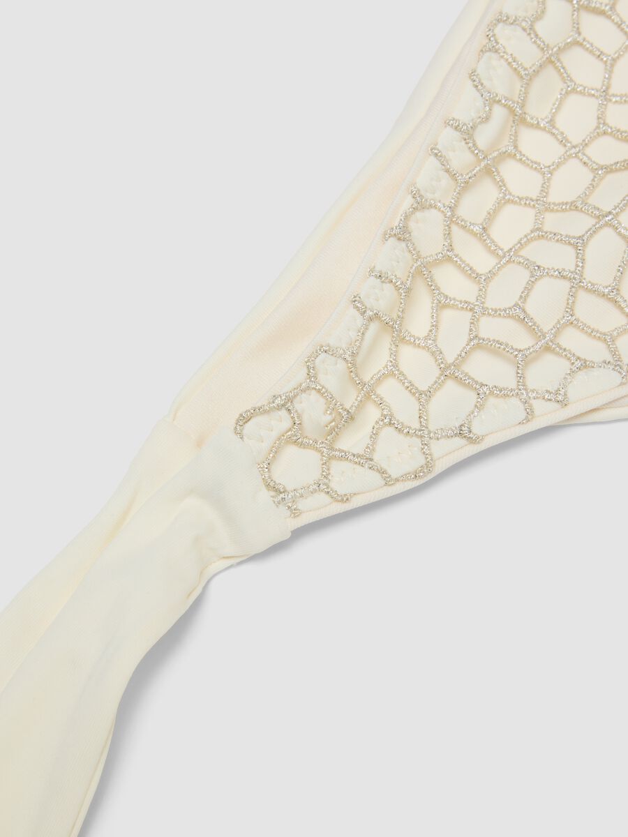 White bikini bottoms with mesh-effect embroidery and tie sides_1