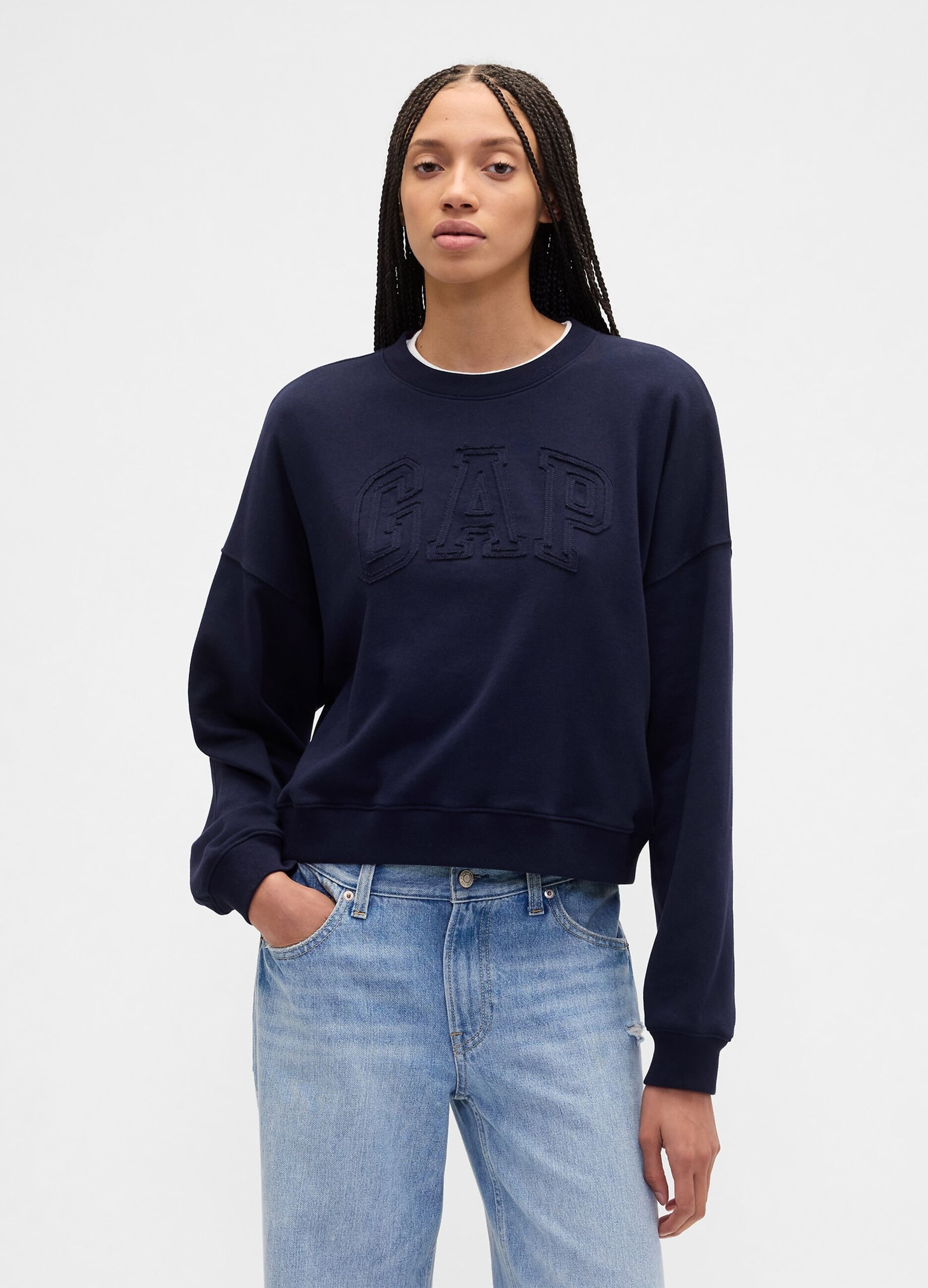 Blue Crew Neck Sweatshirt